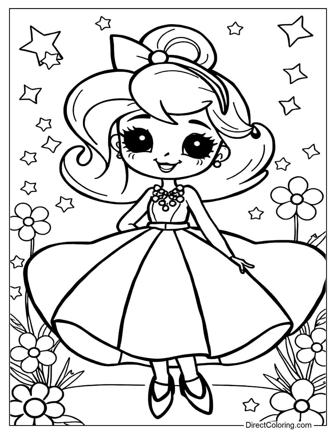 Pretty Dress Coloring Fashion